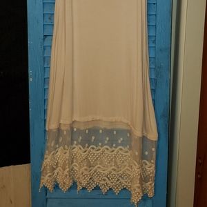 Plus size Cream colored Bohemian Dress Slip